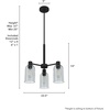 image:imageHunter  Lochemeade 3light Natural Black Iron Medium Size Chandelier Dimmable Modern Style Candle Shaped for Bedrooms Kitchens Dining Living Rooms  19707Natural Iron