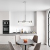 image:imageHunter  Lochemeade 5light Brushed Nickel Large Chandelier Dimmable Modern Style Candle Shaped for Bedrooms Kitchens Dining Living Rooms  19197Brushed Nickel