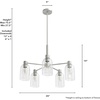 image:imageHunter  Lochemeade 5light Brushed Nickel Large Chandelier Dimmable Modern Style Candle Shaped for Bedrooms Kitchens Dining Living Rooms  19197Brushed Nickel