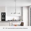 image:imageHunter  Lochemeade 5light Brushed Nickel Large Chandelier Dimmable Modern Style Candle Shaped for Bedrooms Kitchens Dining Living Rooms  19197Brushed Nickel