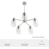 image:imageHunter  Lochemeade 5light Brushed Nickel Large Chandelier Dimmable Modern Style Candle Shaped for Bedrooms Kitchens Dining Living Rooms  19197Brushed Nickel