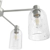 image:imageHunter  Lochemeade 5light Brushed Nickel Large Chandelier Dimmable Modern Style Candle Shaped for Bedrooms Kitchens Dining Living Rooms  19197Brushed Nickel