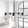 image:imageHunter  Lochemeade 5light Brushed Nickel Large Chandelier Dimmable Modern Style Candle Shaped for Bedrooms Kitchens Dining Living Rooms  19197Natural Iron