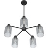 image:imageHunter  Lochemeade 5light Brushed Nickel Large Chandelier Dimmable Modern Style Candle Shaped for Bedrooms Kitchens Dining Living Rooms  19197Natural Iron