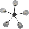 image:imageHunter  Lochemeade 5light Brushed Nickel Large Chandelier Dimmable Modern Style Candle Shaped for Bedrooms Kitchens Dining Living Rooms  19197Natural Iron
