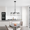 image:imageHunter  Lochemeade 5light Brushed Nickel Large Chandelier Dimmable Modern Style Candle Shaped for Bedrooms Kitchens Dining Living Rooms  19197Natural Iron