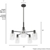 image:imageHunter  Lochemeade 5light Brushed Nickel Large Chandelier Dimmable Modern Style Candle Shaped for Bedrooms Kitchens Dining Living Rooms  19197Noble Bronze