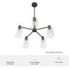 image:imageHunter  Lochemeade 5light Brushed Nickel Large Chandelier Dimmable Modern Style Candle Shaped for Bedrooms Kitchens Dining Living Rooms  19197Noble Bronze