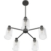 image:imageHunter  Lochemeade 5light Brushed Nickel Large Chandelier Dimmable Modern Style Candle Shaped for Bedrooms Kitchens Dining Living Rooms  19197Noble Bronze