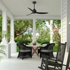 image:imageHunter  Mazzini IndoorOutdoor Ceiling Fan RemoteMatte Black