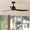 image:imageHunter  Mazzini IndoorOutdoor Ceiling Fan RemoteMatte Black