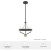 image:imageHunter  Merlin 3light Rustic Iron Small Chandelier Dimmable Industrial Style Empire Shaped for Bedrooms Kitchens Dining Living Rooms  19803