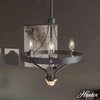 image:imageHunter  Merlin 3light Rustic Iron Small Chandelier Dimmable Industrial Style Empire Shaped for Bedrooms Kitchens Dining Living Rooms  19803