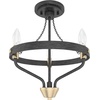 image:imageHunter  Merlin 3light Rustic Iron Small Chandelier Dimmable Industrial Style Empire Shaped for Bedrooms Kitchens Dining Living Rooms  19803