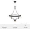 image:imageHunter  Merlin 5light Rustic Iron Medium Size Chandelier Dimmable Industrial Style Empire Shaped for Bedrooms Kitchens Dining Living Rooms  19793