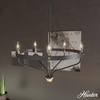image:imageHunter  Merlin 5light Rustic Iron Medium Size Chandelier Dimmable Industrial Style Empire Shaped for Bedrooms Kitchens Dining Living Rooms  19793