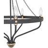 image:imageHunter  Merlin 5light Rustic Iron Medium Size Chandelier Dimmable Industrial Style Empire Shaped for Bedrooms Kitchens Dining Living Rooms  19793