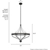 image:imageHunter  Merlin 6light Noble Bronze Large Chandelier Dimmable Industrial Style Empire Shaped for Bedrooms Kitchens Dining Living Rooms  19796