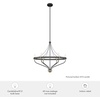 image:imageHunter  Merlin 6light Rustic Iron Large Chandelier Dimmable Industrial Style Empire Shaped for Bedrooms Kitchens Dining Living Rooms  19795