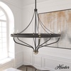 image:imageHunter  Merlin 6light Rustic Iron Large Chandelier Dimmable Industrial Style Empire Shaped for Bedrooms Kitchens Dining Living Rooms  19795