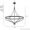 image:imageHunter  Merlin 7light Rustic Iron Large Chandelier Dimmable Industrial Style Empire Shaped for Bedrooms Kitchens Dining Living Rooms  19797