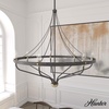 image:imageHunter  Merlin 7light Rustic Iron Large Chandelier Dimmable Industrial Style Empire Shaped for Bedrooms Kitchens Dining Living Rooms  19797