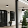 image:imageHunter  Mill Valley 1Light Matte Black Outdoor Flush Mount Ceiling Light Dimmable Transitional Style Dome Shaped for Patios Walkways Garages  46003