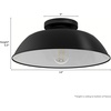 image:imageHunter  Mill Valley 1Light Matte Black Outdoor Flush Mount Ceiling Light Dimmable Transitional Style Dome Shaped for Patios Walkways Garages  46003