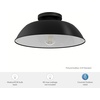 image:imageHunter  Mill Valley 1Light Matte Black Outdoor Flush Mount Ceiling Light Dimmable Transitional Style Dome Shaped for Patios Walkways Garages  46003