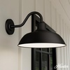 image:imageHunter  Mill Valley 1Light Matte Black Outdoor Wall Light Dimmable Transitional Style Dome Shaped for Patios Walkways Garages  46001