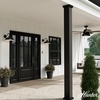 image:imageHunter  Mill Valley 1Light Matte Black Outdoor Wall Light Dimmable Transitional Style Dome Shaped for Patios Walkways Garages  46001