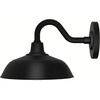 image:imageHunter  Mill Valley 1Light Matte Black Outdoor Wall Light Dimmable Transitional Style Dome Shaped for Patios Walkways Garages  46002
