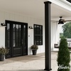 image:imageHunter  Mill Valley 1Light Matte Black Outdoor Wall Light Dimmable Transitional Style Dome Shaped for Patios Walkways Garages  46002
