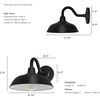 image:imageHunter  Mill Valley 1Light Matte Black Outdoor Wall Light Dimmable Transitional Style Dome Shaped for Patios Walkways Garages  46002