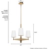 image:imageHunter  Nolita 3light Alturas Gold Medium Size Chandelier Dimmable Modern Style Candle Shaped for Bedrooms Kitchens Dining Living Rooms  19878
