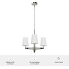 image:imageHunter  Nolita 3light Brushed Nickel Medium Size Chandelier Dimmable Modern Style Candle Shaped for Bedrooms Kitchens Dining Living Rooms  19877