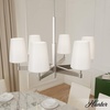 image:imageHunter  Nolita 6Light Brushed Nickel Modern Style Dimmable Large Chandelier for Bedrooms Kitchens Dining Living Rooms  19875Brushed Nickel
