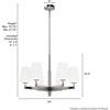 image:imageHunter  Nolita 6Light Brushed Nickel Modern Style Dimmable Large Chandelier for Bedrooms Kitchens Dining Living Rooms  19875Brushed Nickel