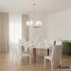 image:imageHunter  Nolita 6Light Brushed Nickel Modern Style Dimmable Large Chandelier for Bedrooms Kitchens Dining Living Rooms  19875Brushed Nickel