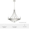 image:imageHunter  Perch Point 5Light Brushed Nickel Casual Style Dimmable Medium Size Chandelier for Bedrooms Kitchens Dining Living Rooms  19417