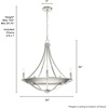 image:imageHunter  Perch Point 5Light Brushed Nickel Casual Style Dimmable Medium Size Chandelier for Bedrooms Kitchens Dining Living Rooms  19417