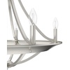 image:imageHunter  Perch Point 5Light Brushed Nickel Casual Style Dimmable Medium Size Chandelier for Bedrooms Kitchens Dining Living Rooms  19417