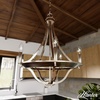 image:imageHunter  Perch Point 5Light Brushed Nickel Casual Style Dimmable Medium Size Chandelier for Bedrooms Kitchens Dining Living Rooms  19425