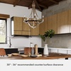 image:imageHunter  Perch Point 5Light Brushed Nickel Casual Style Dimmable Medium Size Chandelier for Bedrooms Kitchens Dining Living Rooms  19425