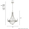 image:imageHunter  Perch Point 5Light Brushed Nickel Casual Style Dimmable Medium Size Chandelier for Bedrooms Kitchens Dining Living Rooms  19425