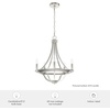 image:imageHunter  Perch Point 5Light Brushed Nickel Casual Style Dimmable Medium Size Chandelier for Bedrooms Kitchens Dining Living Rooms  19425