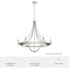 image:imageHunter  Perch Point 6Light Brushed Nickel Casual Style Dimmable Large Chandelier for Bedrooms Kitchens Dining Living Rooms  19415
