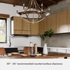 image:imageHunter  Perch Point 6Light Brushed Nickel Casual Style Dimmable Large Chandelier for Bedrooms Kitchens Dining Living Rooms  19415