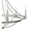 image:imageHunter  Perch Point 6Light Brushed Nickel Casual Style Dimmable Large Chandelier for Bedrooms Kitchens Dining Living Rooms  19415