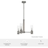 image:imageHunter  River Mill 3light Brushed Nickel Medium Size Chandelier Dimmable Rustic Style Candle Shaped for Bedrooms Kitchens Dining Living Rooms  19473